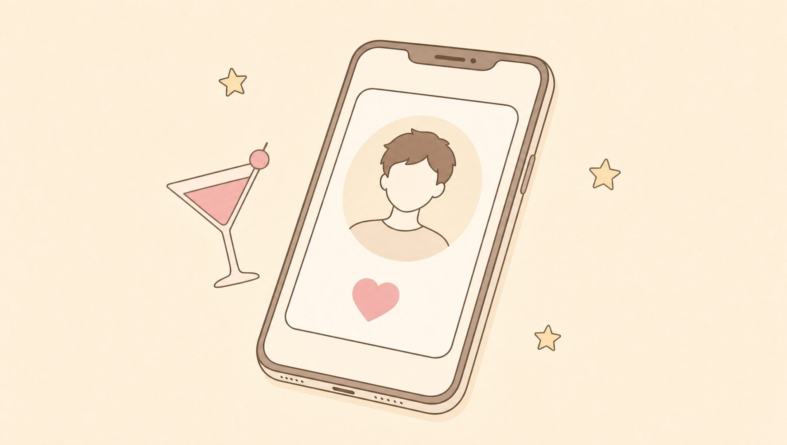アプリ型ヤリモク男性のプロフィール画面のイメージ