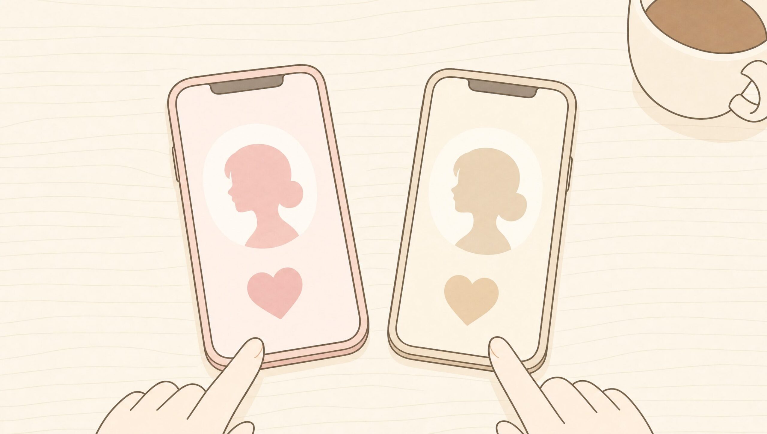 スマホ2台を並走して使い分ける看護師の手元